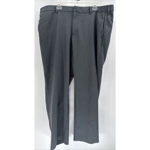 Savane Men's Max Comfort Flat‎ Front 4-Way Stretch Pants, Gray, 42"x30"